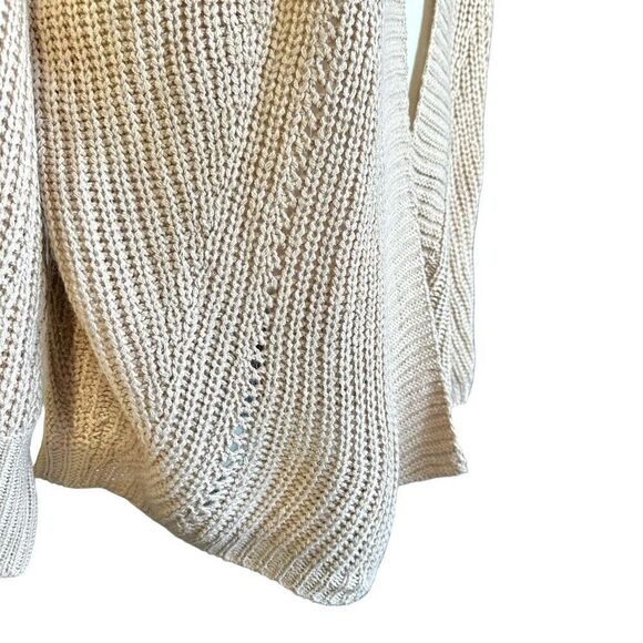 Nine 1 Eight Open Front Knit Sweater Cardigan Tan - Picture 9 of 15